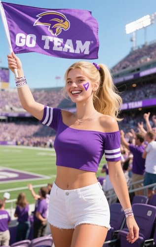 Game Day Bracelets for Women Red Blue Spirit Day Accessories Stackbale Clay Heishi Bracelets Beaded Stretch Bracelet Football Mom Accessories Outfits Jewelry Gifts4