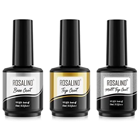 ROSALIND Base y Top Coat y Matte Top Coat Semipermentes Cover