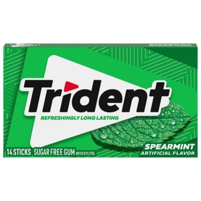 Image of Trident Sugar Free Gum Spearmint Flavour Pack of 12 (Imported)