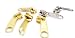 Vintage Zipper Repair Solution YKK #5 Long Pull Slider 4pcs Brass and 2pcs Aluminum (6 Sliders/pack)