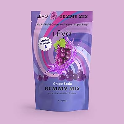 LEVO Gummy Mix - Grape Soda - Make Your Own Infused Gummies - Each Bag Makes 64 Gummies - 1 Pack