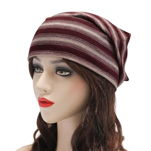 Image of ZLYC Cotton Thin Slouchy Beanie Hat for Men Women Fashion Soft Stretch Knit Skull Cap