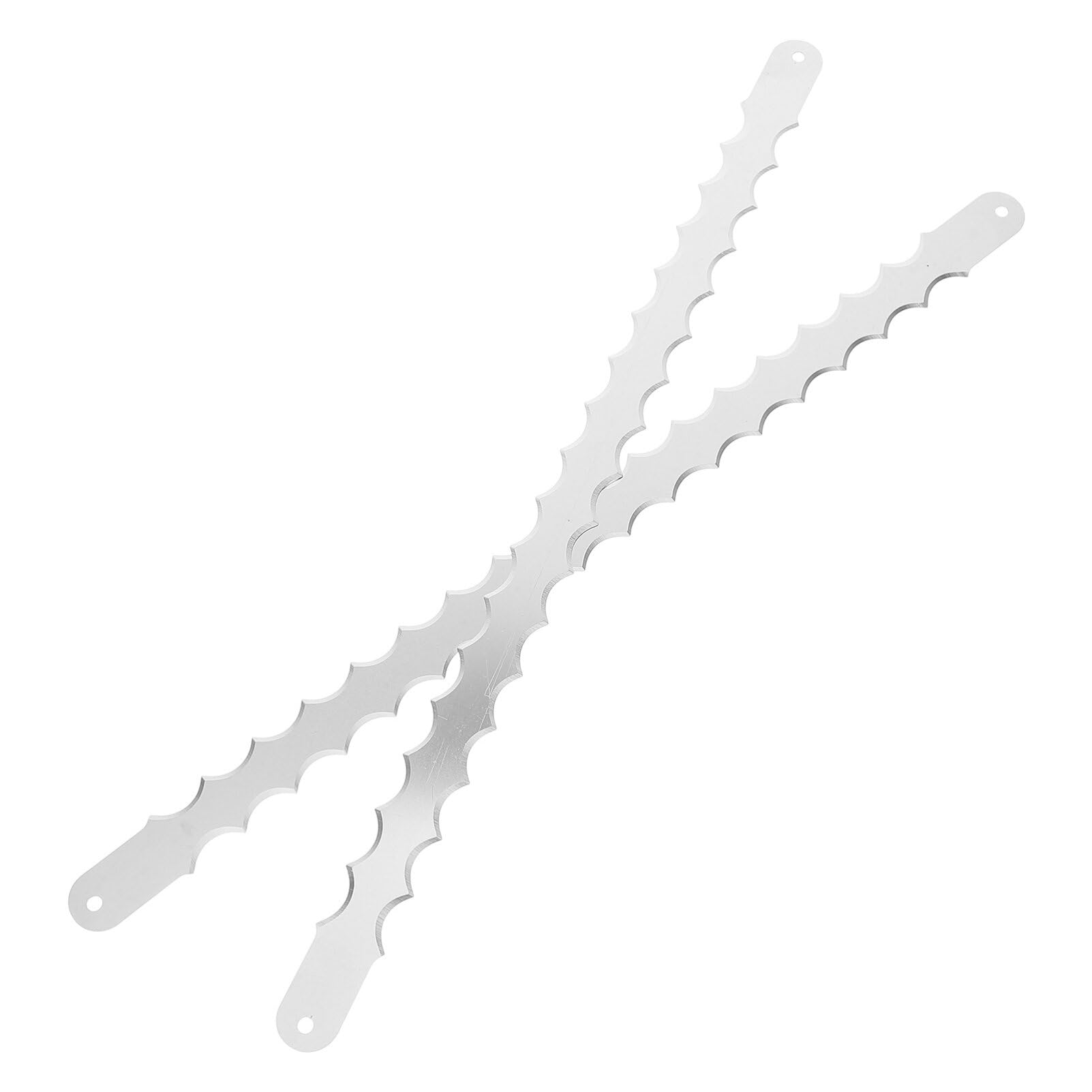 Luxshiny Bread Bow Knives 2pcs Stainless Steel Replacement Blade Double Serrated Edge Cutter for Wooden Bread Knives