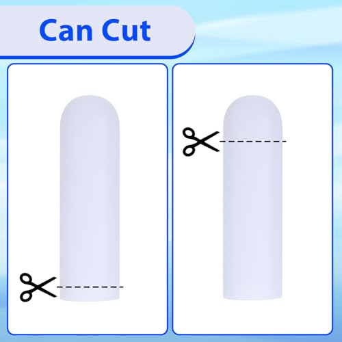 Ouligay 20PCS Gel Finger Cots Silicone Thumb Protectors Soft Fingertip Covers Clear Finger Sleeve Thumb Protection for Embroidery, Cutting, Hands Cracking Corns Blisters - Image 2