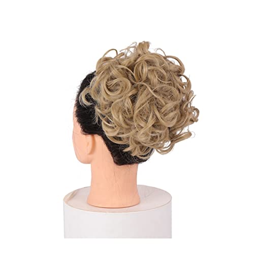 Messy Bun Hair Piece Short Messy Curly Dish Hair Bun Extension Synthetic Updo Hairpieces Hair Combs Clip in Ponytail Scrunchie Chignon Tray Ponytail Hair Piece for Women Highlight Ponytail Extension