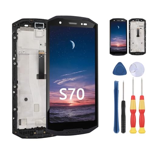 MinTroSD New Display Touch Screen for Doogee S70 LCD Display Replace Parts with Tools.(with Frame)