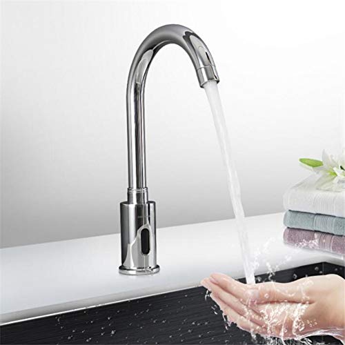 Automatische Infrarot-Sensor-Waschtischarmatur Smart Touchless Heiß- und Kaltwasserhahnhalterung mit Schlauchsteuerbox für Küchenbadezimmer