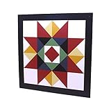 AmishToyBox.com Hand-Painted Barn Quilt - Washington Star Design - Outdoor Wall Sign Decor (24' x 24')