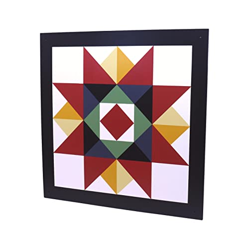AmishToyBox.com Hand-Painted Barn Quilt - Washington Star Design - Outdoor Wall Sign Decor (24" x 24")