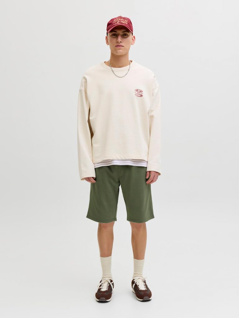 JACK & JONES Jjinewsoft Short de survêtement GMS Tissu Sweat-Longueur Genou-Regular Homme