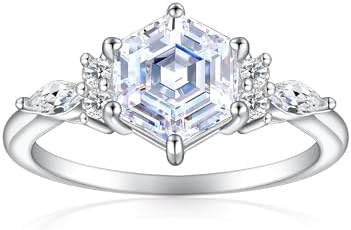 925 Sterling Silver Engagement Ring for Women Heart Gemstone Birthstone Promise Ring for Her Colored Cubic Zirconia Ring Size 4-10.5