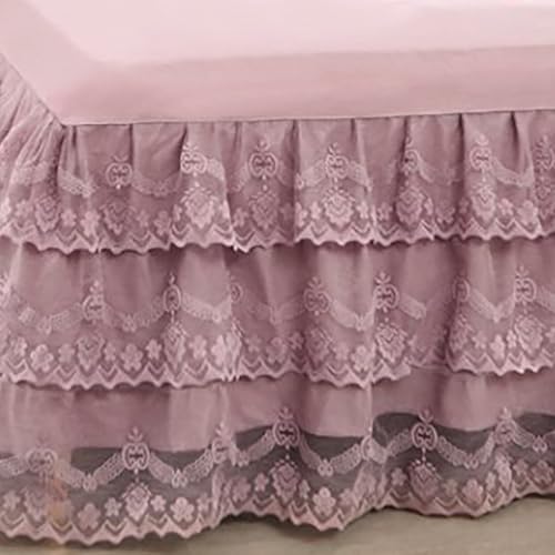 Cache-sommier élégant à 3 couches avec bande élastique en polyester antidérapant, parfait pour la rénovation de la chambre à coucher, bleu, 200 x 220 cm