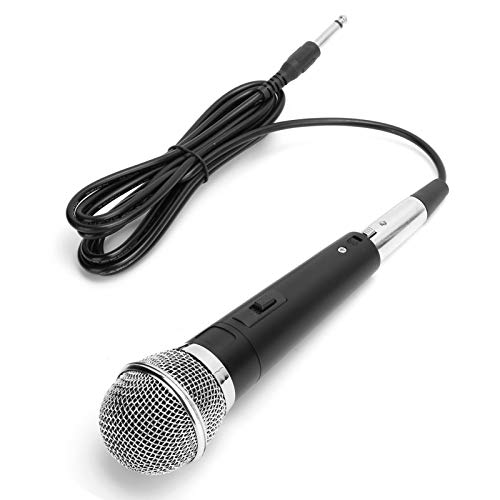 Micrófono dinámico con Cable, micrófono de Karaoke cardioide unidireccional Profesional, micrófono Vocal dinámico con Sonido HiFi, para KTV/Home Theatre/actuaciones en el Escenario(Negro)