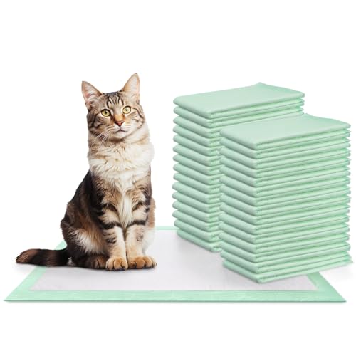 30PCS Scented Cat Pee Pads for Tidy Cats Breeze Litter System - Super Absorbent Refills (16.9x11.4)