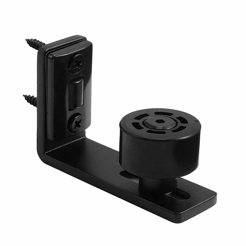 Guide de plancher de porte de la grange coulissante noir mat accessoire de guidage bas