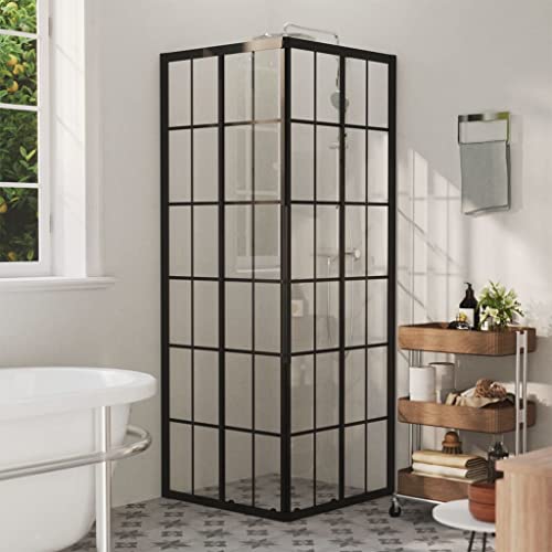 Cabina de ducha ESG 80x80x180 cm con paneles de vidrio transparente y perfil de aluminio, 4 piezas para fácil instalación y montaje, diseño moderno para baño, mampara