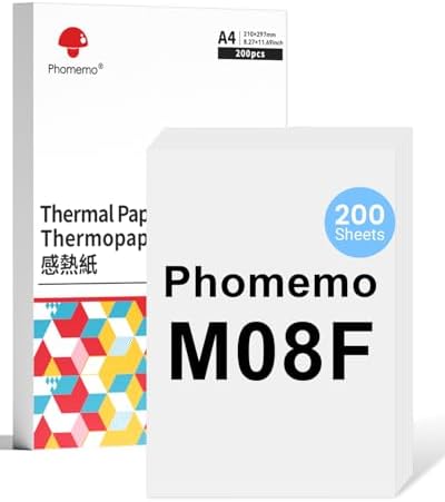 Phomemo P831 A4 Draagbare Printer, 300DPI Bluetooth Draagbare Thermische Printer Compatibel met Android en iOS voor Reizen, Tatoeage, Thuis en op Kantoor, Ondersteunt Gewoon A4-Papier