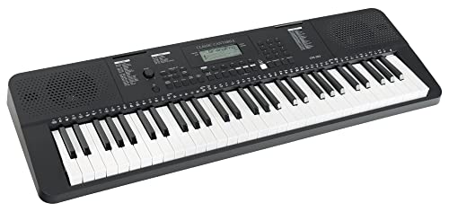 Classic Cantabile Cpk-203 Keyboard - 61 Tasten Mit Anschlagdynamik - 480 Klänge Und 160 Begleitrhythmen - Anschlüsse Für Kopfhörer, Mikrofon Und Susta