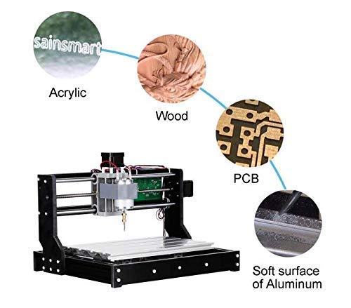 Genmitsu CNC Router Kit 1810-PRO GRBL Control 3 Axis Plastic Acrylic PCB PVC Wood Carving Milling Engraving Machine, XYZ Working Area 180 x 100 x 45mm