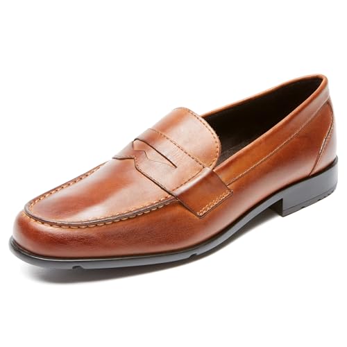 Rockport mens Classic Penny loafers shoes, Cognac, 10.5 US