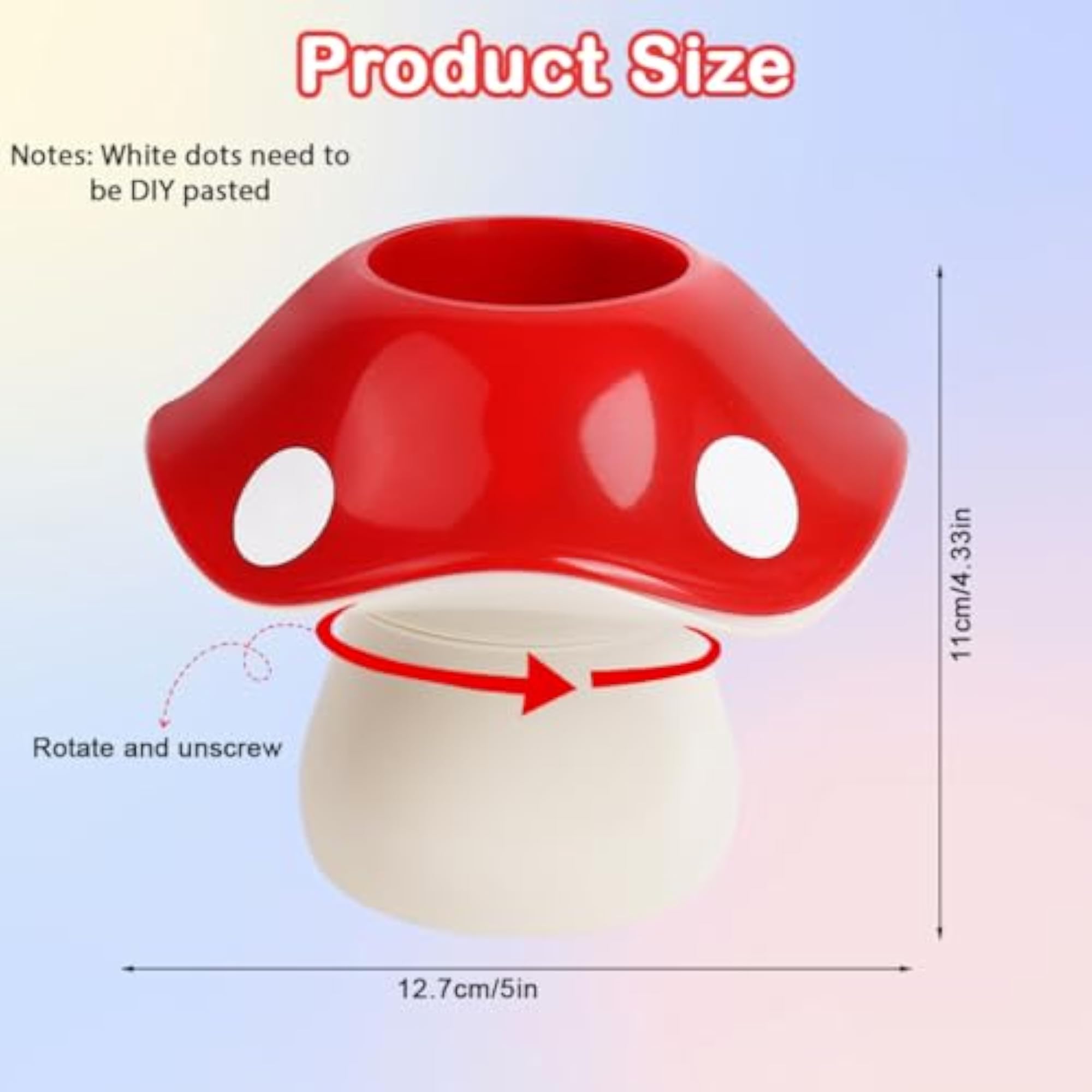Mushroom Pen Stand for Desk, Stationery Holder Organizer