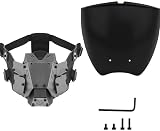 Punk Helmet Half/Full Face Mask Set/Techwear Mask/Mechanical Mask/Airsoft Mask，Cosplay Samurai Horns Masks Halloween Party Coolplay Gifts
