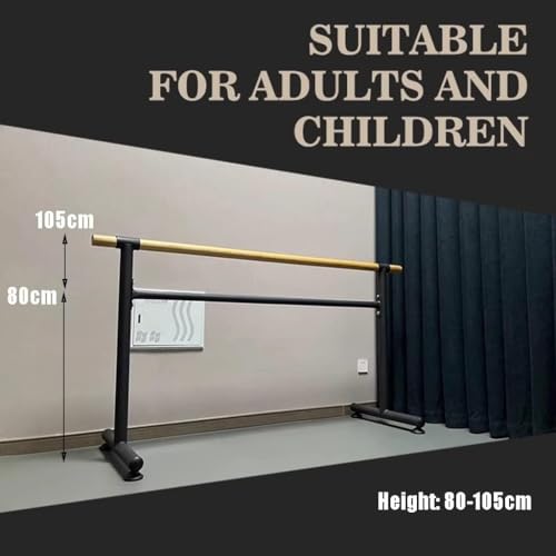 Barre de ballet double couche 80-105 cm structure stable durable - 2
