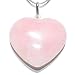 Zenergy Gems Charged Himalayan Rose Quartz Heart Perfect Pendant + 20" Silver Chain Healing Energy