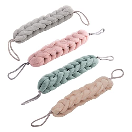 Serviettes de bain exfoliantes longues contre la peau terne : lot gommage et massage