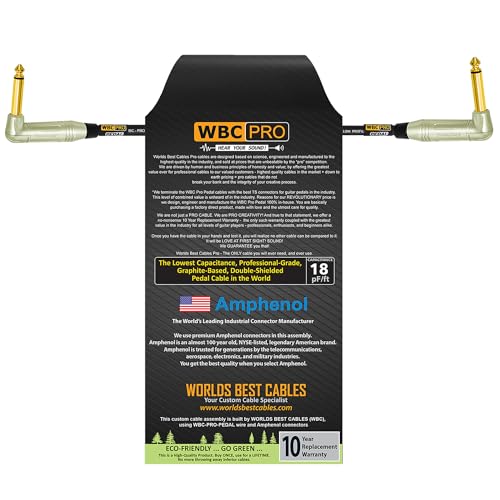Câble patch pour pédalier compact WBC-PRO 6 po idéal pour la scène et le studio