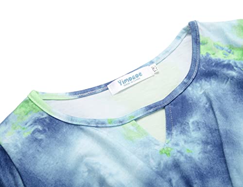 Yimoroe Little Girls Tie Dye Tracksuits Summer Short Set Kids Casual Crop Tops And Short Sweatpant Sports Outfits #TOP3