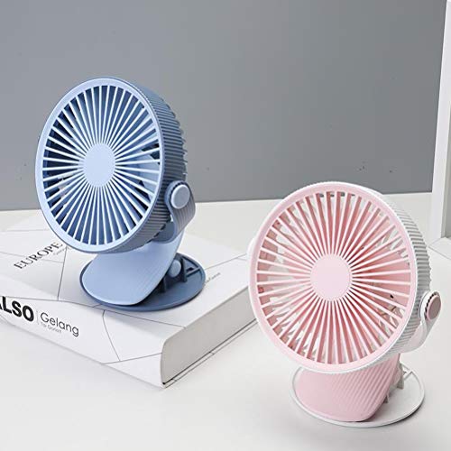 Ventilador de mesa USB Uonlytech, mini ventilador de clipe de mesa recarregável, ventilador pessoal