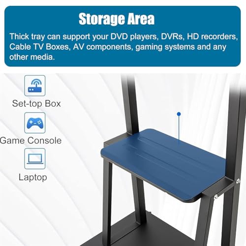 Soporte universal móvil para TV de 32 a 75 pulgadas negro miniatura 4