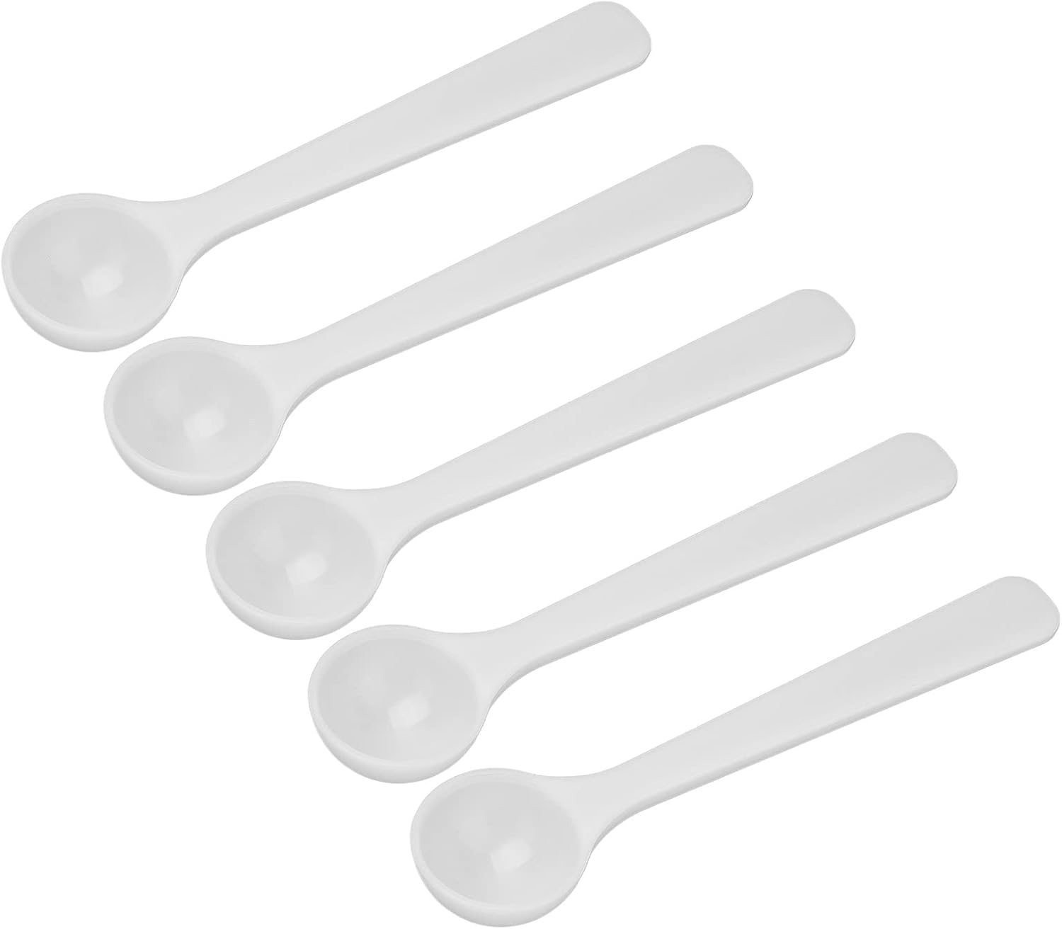Dioche High Temperature Plastic Fertilizer Spoon 100Pcs - 2ml/1g Measuring Spoon for Gardening, Cooking & Baking