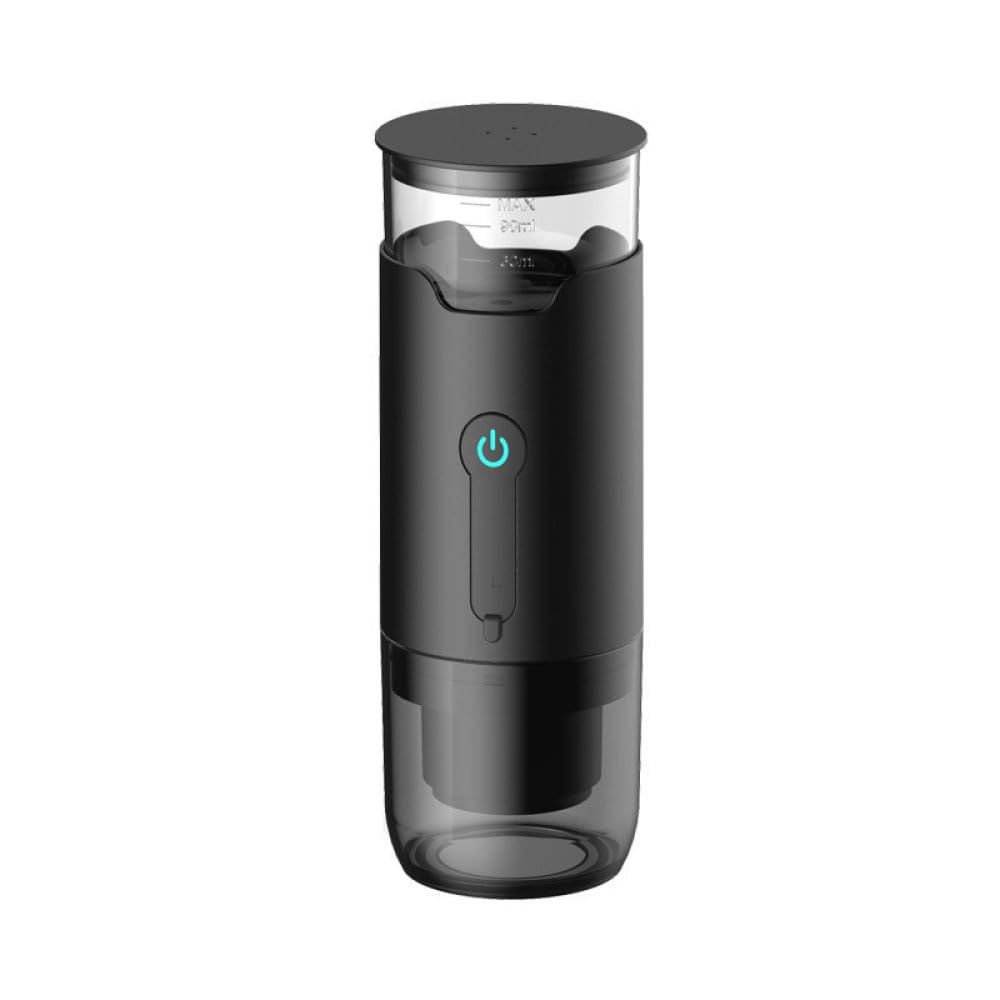 Genérico Cafetera Portátil Automática, Compacta para Viaje, Oficina y Camping, Compatible con Cápsulas y Café Molido, con Filtro Reutilizable