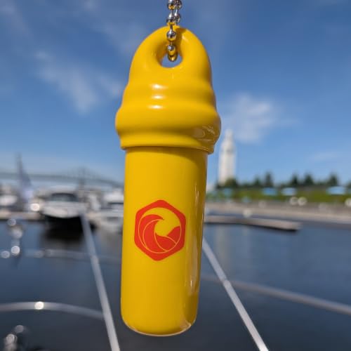 Image of Seahive Floating Keychain (1 pack) with Waterproof Safety Container Boat Key Float - Pontoon, Fishing Accessories key holder