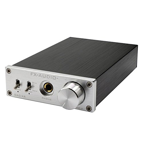FX Audio DAC-X6 24BIT/192 Optical/Coaxial/USB Digital Audio Amplifier DAC Decoder (Silver)