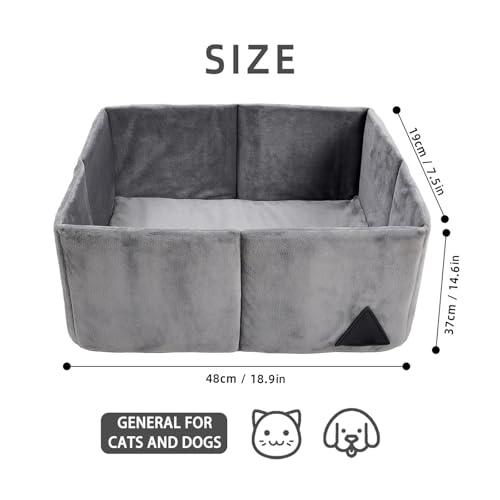 Lit pliable pour chat isolant et lavable nid chaud d'intérieur
