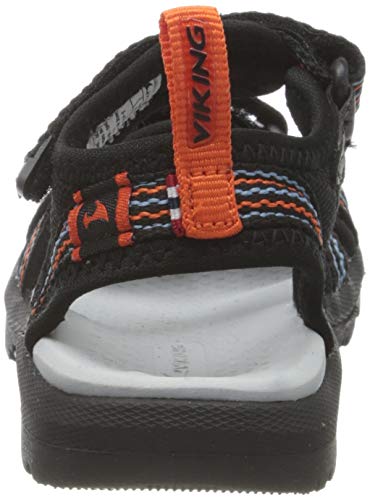 viking Loppa, Unisex-Kinder Slingback Sandalen, Schwarz (Black/Dark Grey 291), 34 EU (2 UK)