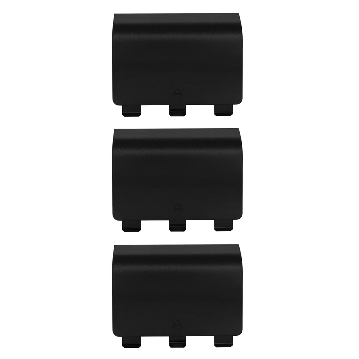 ACOLY 3PCS Battery Back Cover Replacement for Series X/S Controller, Plastic Black Shell Lid, Gaming Accessory