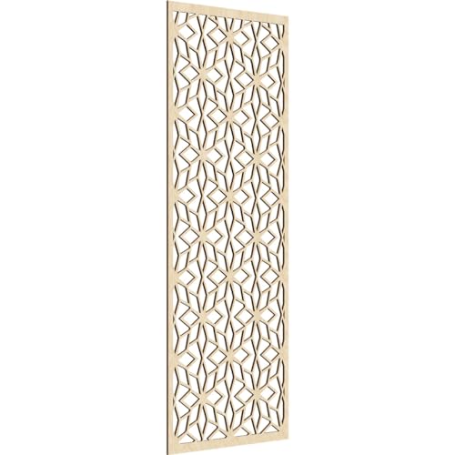 Image of 27 3 /8 inchW x 69 3 /8 inchH x 1 /4 inchT Lake Decorative Fretwork Wood Wall Panels, Birch