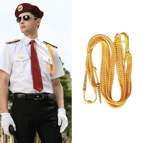 hokojix Aiguillette Shoulder CordTraditional Braided Shoulder Badge Uniform Cosplay Accessory Costume Clothing Decorations