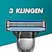 Gillette Mach3 Rasierer Herren — Inkl.1 Nassrasierer und 8 Rasierklingen mit 3-Fach Klinge, Geschenk für Männer — Schwarz