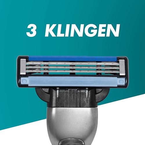 Gillette Mach3 Rasierer Herren — Inkl. 1 Nassrasierer, 1 Rasierklinge mit 3-Fach Klinge — Schwarz 4