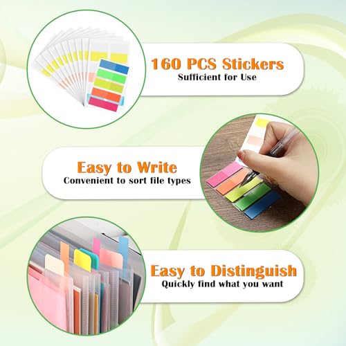 Image of BTSKY 45PCS 12x12 Scrapbook Paper Storage Organizer Top Loading Plastic Paper Storage Clear Craft Organizers and Storage Holder with 160 PCS Sticky Index Tabs for Scrapbook Vinyl Paper Cardstock etc.