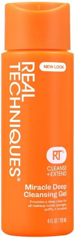 Real Cleansing Gel Professional Makeup Tool Cleaner, Removes Oil & Impurities, No Harsh Chemicals, Cruelty-Free and Vegan, 118 ml Bottle, 1 Count, Packaging May Vary