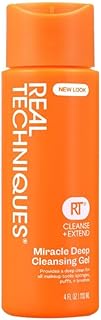 Real Techniques Miracle Deep Cleansing Gel, Makeup Brush & Sponge Cleaner Shampoo for Makeup Tools, Vegan & Cruelty-Free, 4 fl. oz./118 ml Bottle