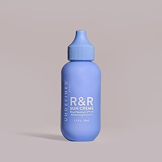 Undefined Beauty R&R Sun Crème SPF 50 – Untinted 3-in-1 Moisturizing Sunscreen with Ceramides, CoQ10, Niacinamide, Resveratrol 1.7oz