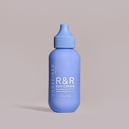 Undefined Beauty R&R Sun Crème SPF 50 - Protector solar hidratante 3 en 1 sin teñir con ceramidas, CoQ10, niacinamida, resveratrol 1.7 onzas