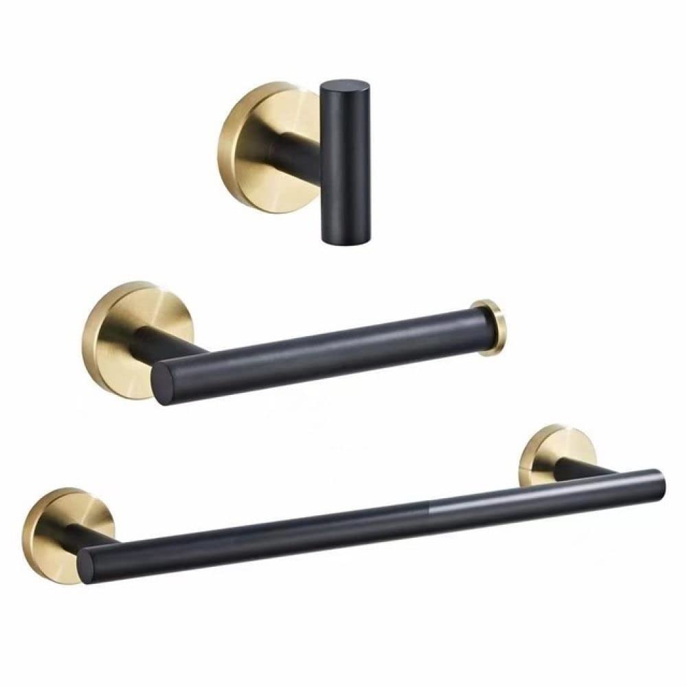 Porte-papier hygiénique et accessoires noir mat en acier pour salle de bain chic
